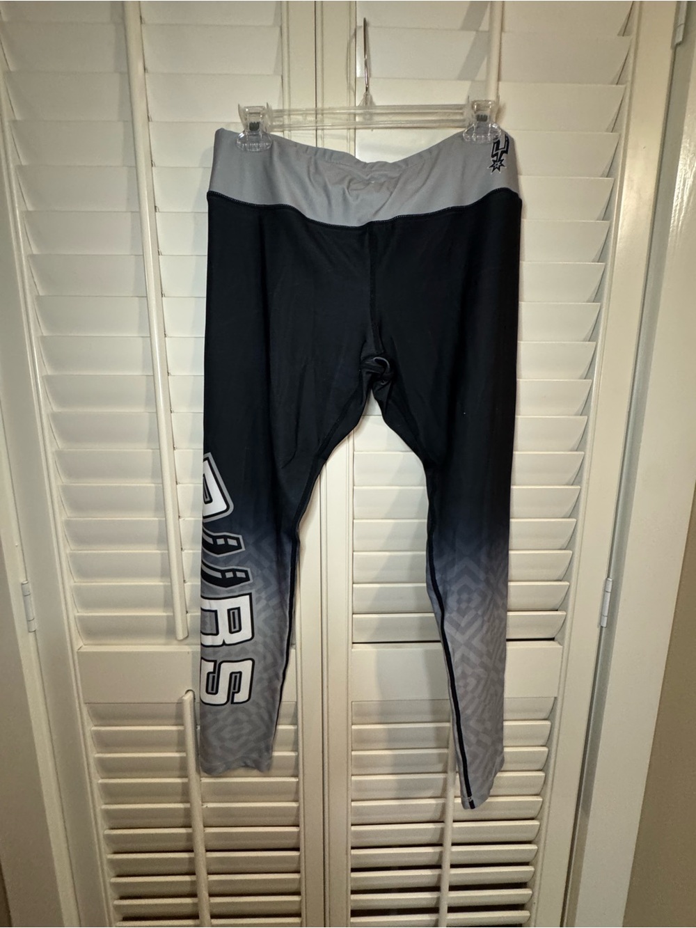 NBA Black and Gray Ombre Kids Leggings with Team Lettering
